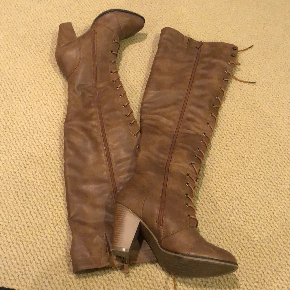 Forever 21 Knee High Brown Boots